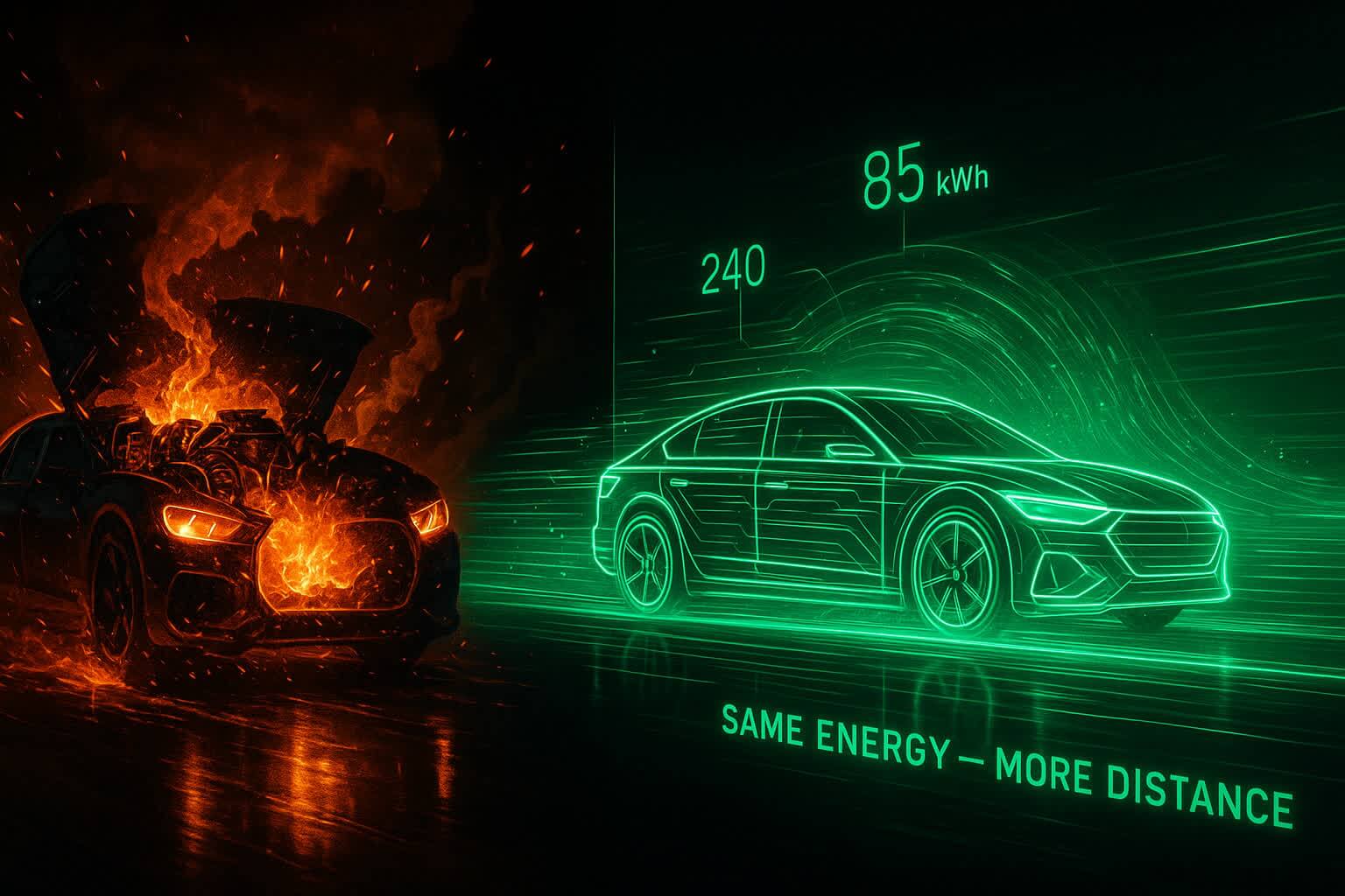 E-Auto vs. Verbrenner – so viel Energie steckt wirklich im Antrieb