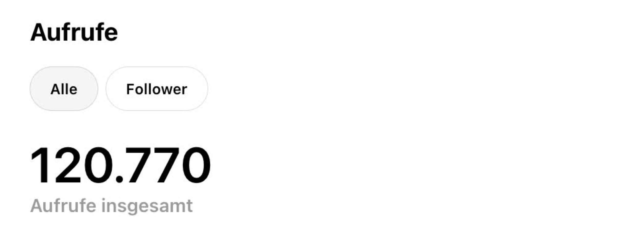 Statistiken bei Threads