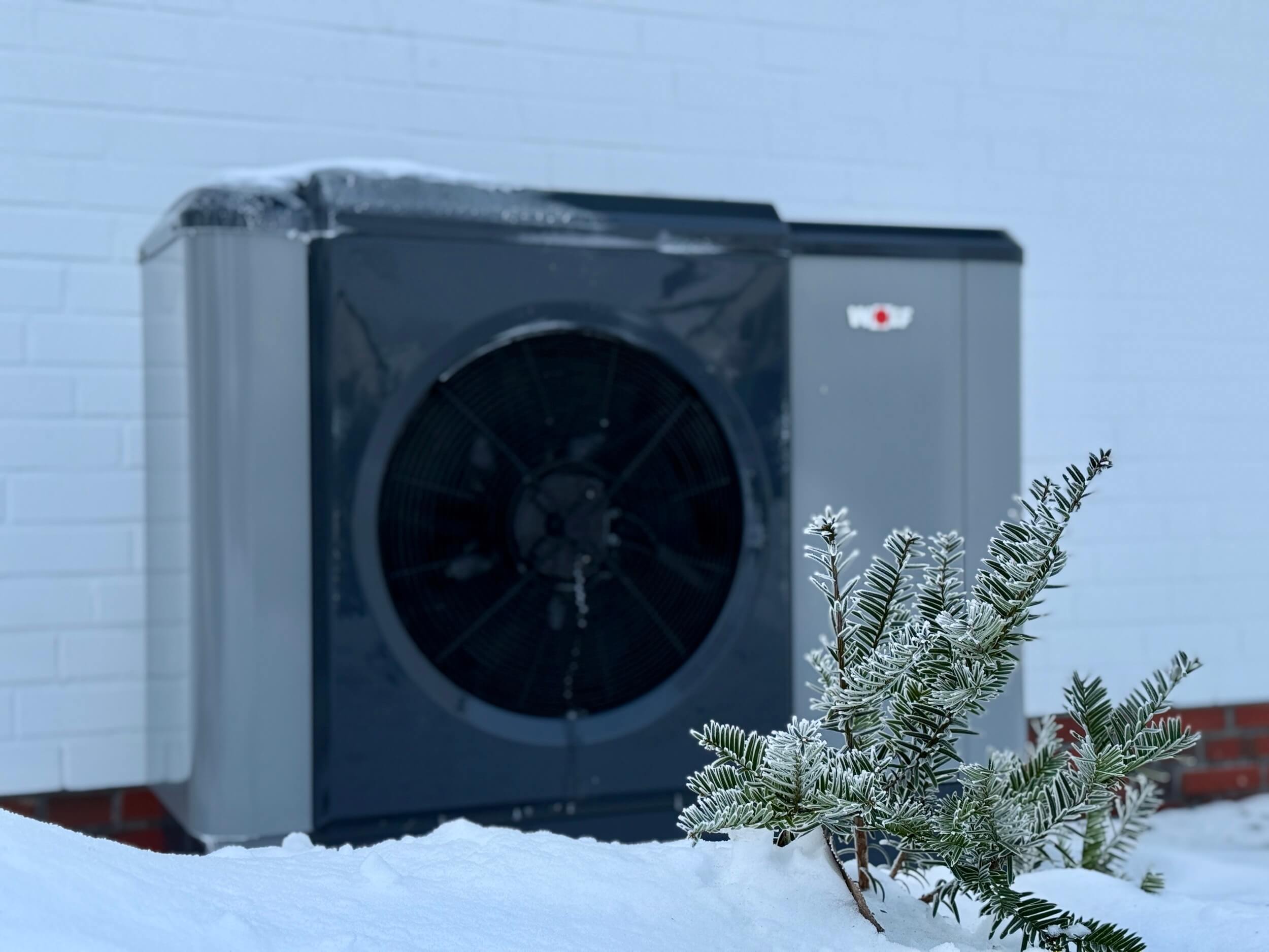 Die Wärmepumpe bei minus 12 Grad