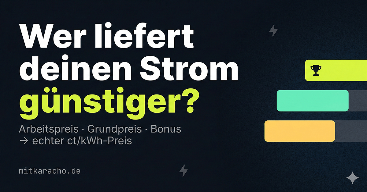 Strompreis-Vergleich – Anbieter vergleichen & besten kWh-Preis finden